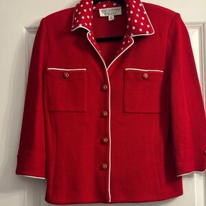 St. John Red Women's blazer size 6 like new